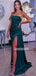 Simple Straight Mermaid Side Slit Soft Satin Long Prom Dresses.SW1254
