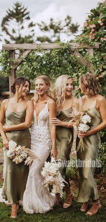 Gorgerous Spaghetti Straps Simple Bridesmaid Dresses,SWE1254