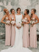 Simple Sweetheart Sleeveless Sequin Long Bridesmaid Dresses,SWE1196