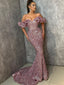 Sexy Off-shoulder Mermaid Seuin Long Prom Dresses.SW1284