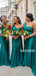 Charming One-shoulder Mermaid Floor-lengh Long Bridesmaid Dresses,SWE1241