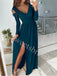 Elegant V-neck Long sleeves Mermaid Prom Dresses,SW1823