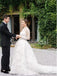 Elegant Long sleeves A-line Lace applique Wedding Dresses, DB0256