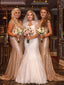 Mermaid Scoop Neck Sequin Long Bridesmaid Dresses Online,SWE1199