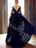 Elegant Off shoulder High-low A-line Prom Dresses,SWW1758