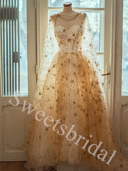 Elegant Sweetheart Sleeveless A-line Long Prom Dress,SW1965