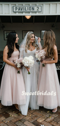Charming Sweetheart Tulle A-line Short Bridesmaid Dresses Online,SWE1202