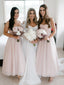 Charming Sweetheart Tulle A-line Short Bridesmaid Dresses Online,SWE1202