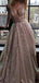 Sexy Deep V Neck Sparkly Popular Evening Formal Long Prom Dress DPB146