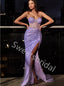 Sexy Sweetheart Sleeveless Side slit Mermaid Prom Dresses,SW1704