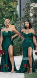 Mismatched Emerald Green Gold Mermaid Cheap Bridesmaid Dresses Online,SW1266