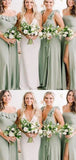 Elegant Mint Green Mismatched Chiffon Bridesmaid Dresses, Wedding Party Dresses, MD548