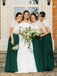New Arrival Two-piece Short Sleeve Lace Chiffon Long Bridesmaid Dresses, SW1212