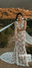 Vintage Mermaid V-neck Floor Length Cheap Simple Wedding Dresses, WG196