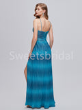Sexy V-neck Spaghetti straps Side slit Mermaid Prom Dresses, SW1488