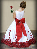Lovely Long Flower Girl Dresses with Bow GTE2112