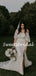 Vintage Mermaid Lace Sequin Side Slit 1/2 Sleeves Long Wedding Dresses Evening Dresses,WD1145