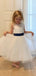 Lovely Round Neck Sleeveless A Line Tulle Lace Flower Girl Dresses，GTE2132