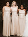 Popular Sequin Mermaid Two-piece Long Bridesmaid Dresses Online, SW1223