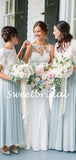 Charming Short Sleeve Lace Chiffom Party Dresses Long Bridesmaid Dresses, SW1118