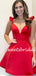 Simple V-neck Satin Mini Short Homecoming Dresses, BTW299