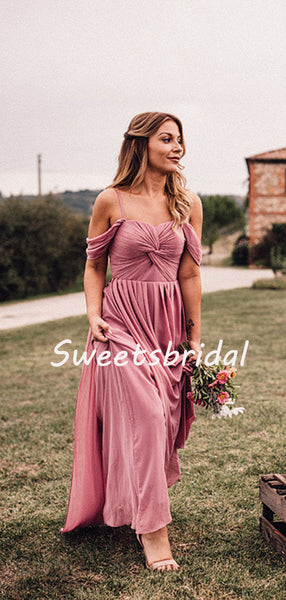 Simple Charming Off-shoulder Party Dresses Bridesmaid Dresses, SW1106