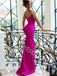 Sexy Square Spaghetti straps Sleeveless Mermaid Prom Dresses,SW1724