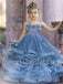 Beautiful Spaghetti straps Sleeveless Tulle A Line Flower Girl Dresses, FGS0039