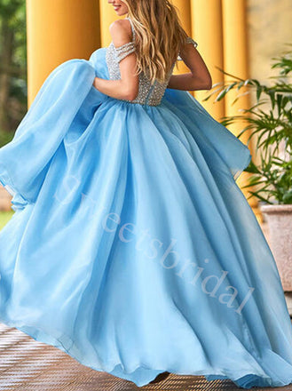 Elegant Off shoulder Square A-line Prom Dresses,SW1799