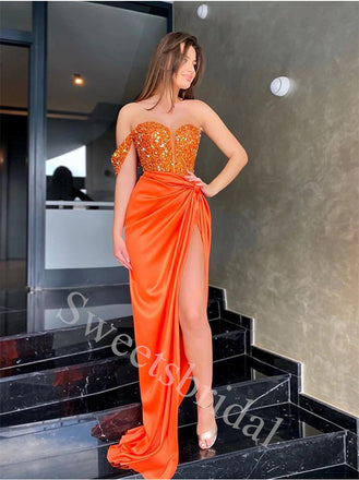 Sexy Sweetheart One shoulder Sheath Prom Dresses,SW1894