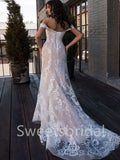 Elegant Sweetheart Off shoulder Mermaid Lace applique Wedding Dresses,DB0318