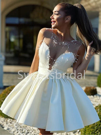 Sexy Deep v-neck Short  Homecoming Dresses, BTW327