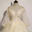 Elegant Long sleeves V-neck A-line Long Prom Dress,SW1940