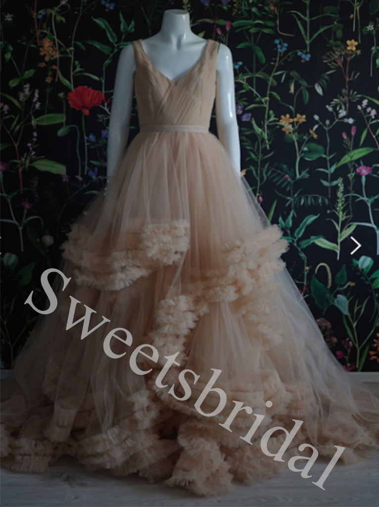 Elegant V-neck Sleeveless Mermaid Long Prom Dress,SW1937