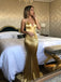 Popular V-neck Mermaid Open Back Soft Satin Long Prom Dresses.SW1240