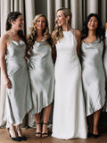 Spaghetti Strap Knee Length Elegant Short Bridesmaid Dresses, SW1044