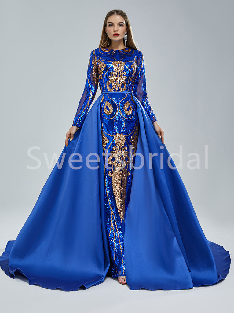 Elegant Long sleeves Strapless Prom Dresses, SW1486
