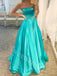 Elegant Strapless Sleeveless A-line Prom Dresses,SW1852