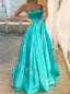 Elegant Strapless Sleeveless A-line Prom Dresses,SW1852