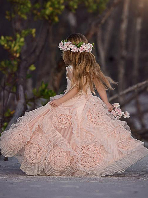 Blush Pink Cute Cheap Vintage Flower Girl Dresses, GTE2121 sweetbridals Blush Pink Cute Cheap Vintage Flower Girl Dresses, GTE2121 sweetbridals