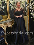 Elegant V-neck Long sleeves A-line Prom Dresses, SW1511