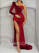 Sexy One-shoulder Side slit  Mermaid  Prom Dresses , SW1386