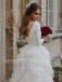 Elegant Long sleeves A-line tulle Wedding Dresses,DB0274