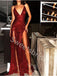 Sexy V-neck Sleeveless Side slit Mermaid Prom Dresses,SW1710