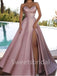 Elegant Sweetheart Side slit A-line Prom Dresses , SW1390