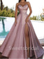 Elegant Sweetheart Side slit A-line Prom Dresses , SW1390