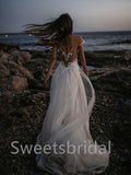 Simple Off-shoulder Sweetheart Mermaid Lace applique Wedding Dresses,DB0192