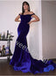 Sexy Off shoulder Sleeveless Mermaid Prom Dresses,SW1733