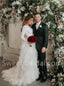 Elegant Long sleeves A-line tulle Wedding Dresses,DB0274