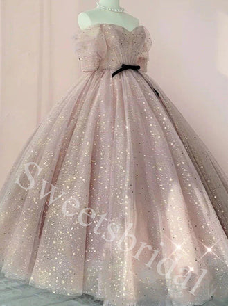 Elegant Off shoulder Sweetheart A-line Long Prom Dress,SW1986